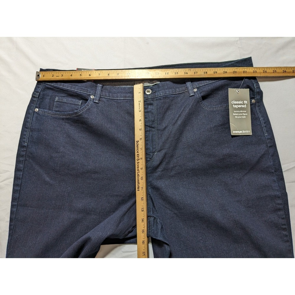 AVENUE DENIM CLASSIC TAPERED Women Plus 24 Average Cotton Poly Stretch Jeans NEW - Picture 5 of 16